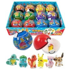 XY POEMON POKE BALL COIN BANK W/ MINI FIGURE SUCTION SET
