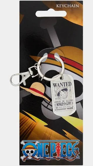 One piece Luffy Straw hat and Bounty Keychain
