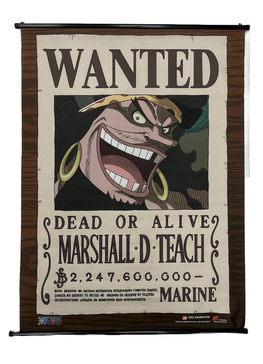 One Piece Marshall D. Teach Wanted Wall Scroll
