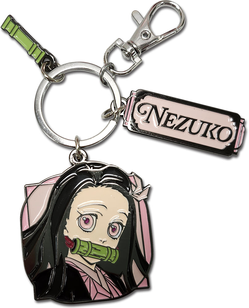 Demon Slayer Nezuko Three Charm Metal Keychain