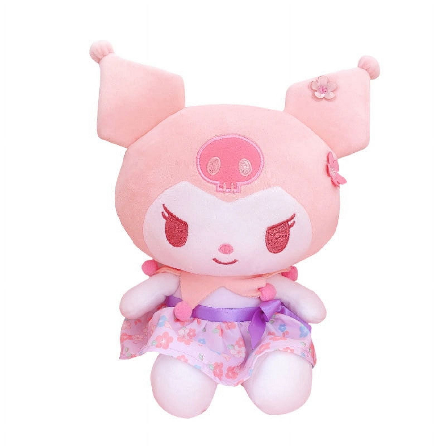 Sanrio Kuromi Pink Floral Dress Plush