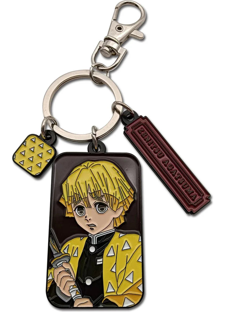 Demon Slayer  Zenitsu 3 Charm Metal Keychain