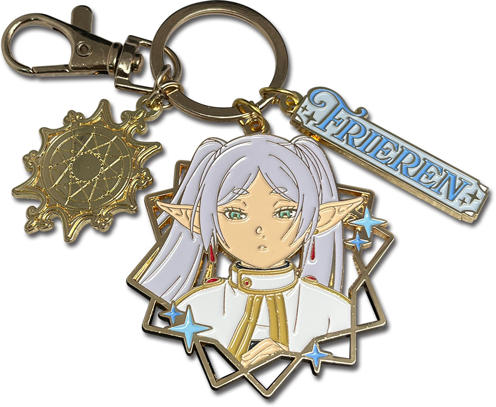Frieren Three Charm Metal Keychain