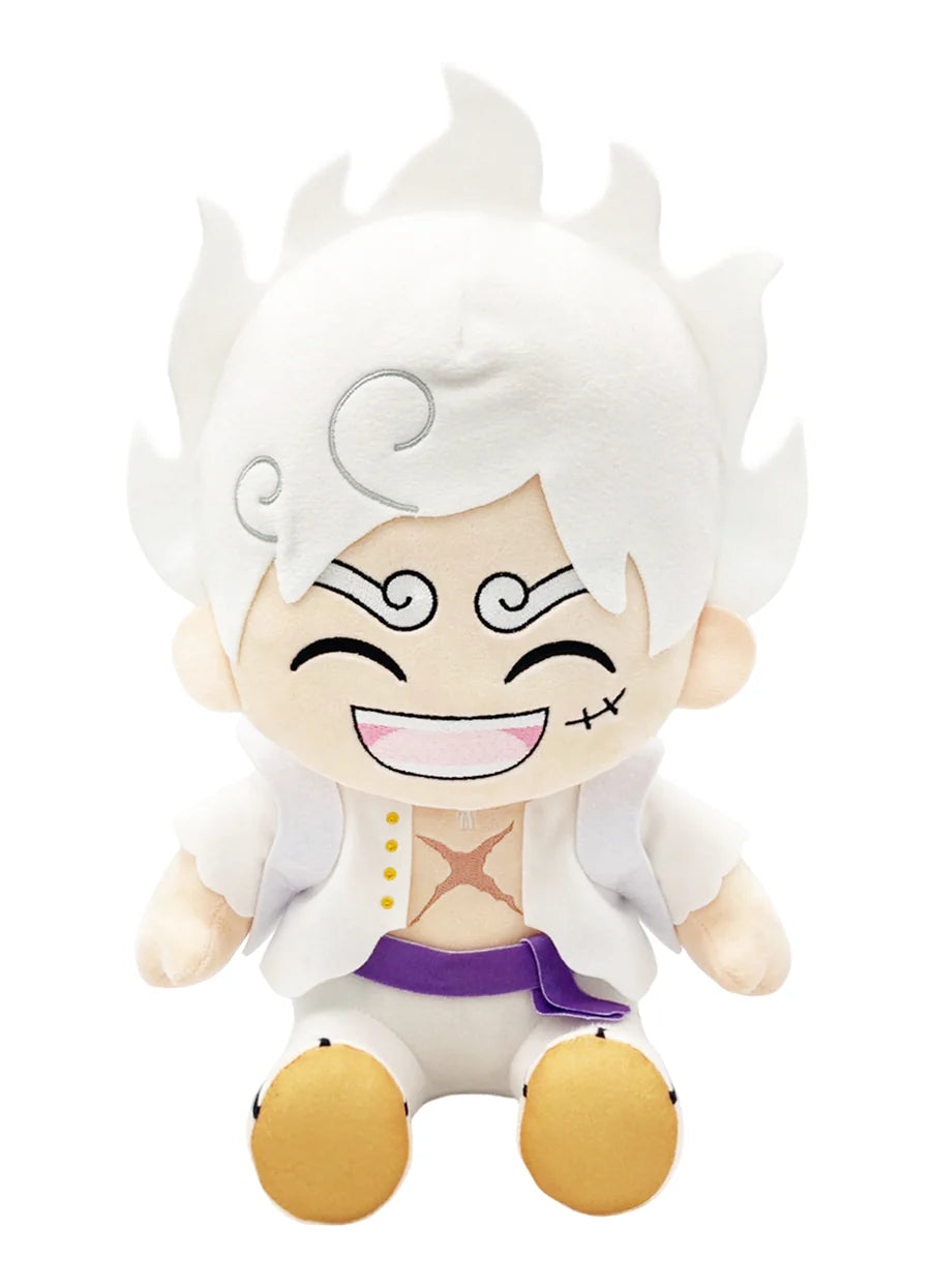 ONE PIECE LUFFY GEAR 5 LAUGHING SITTING PLUSH