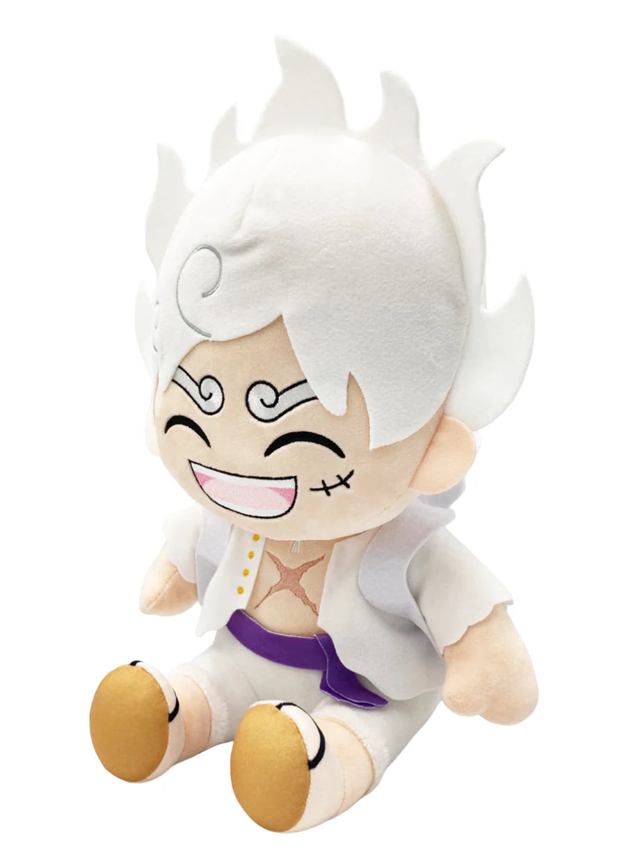 ONE PIECE LUFFY GEAR 5 LAUGHING SITTING PLUSH