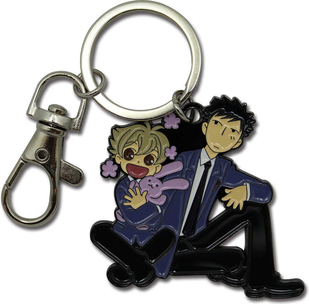 Ouran High School Host Club Mori and Honey Metal Keychain