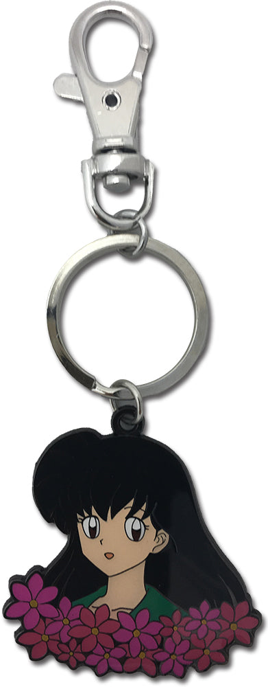 Inuyasha Kagome Flower Metal Keychain