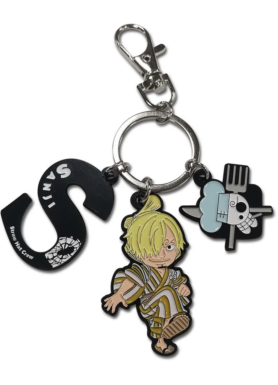 One Piece Wano Sanji 3 Charm Keychain